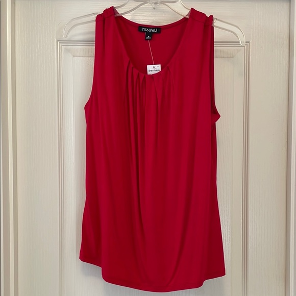 Roz & Ali Women's Red Sleeveless Top - Picture 8 of 8